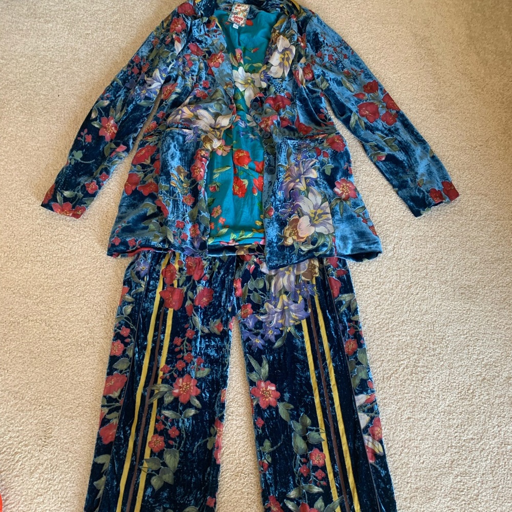 Johnny Was velvet pant suit